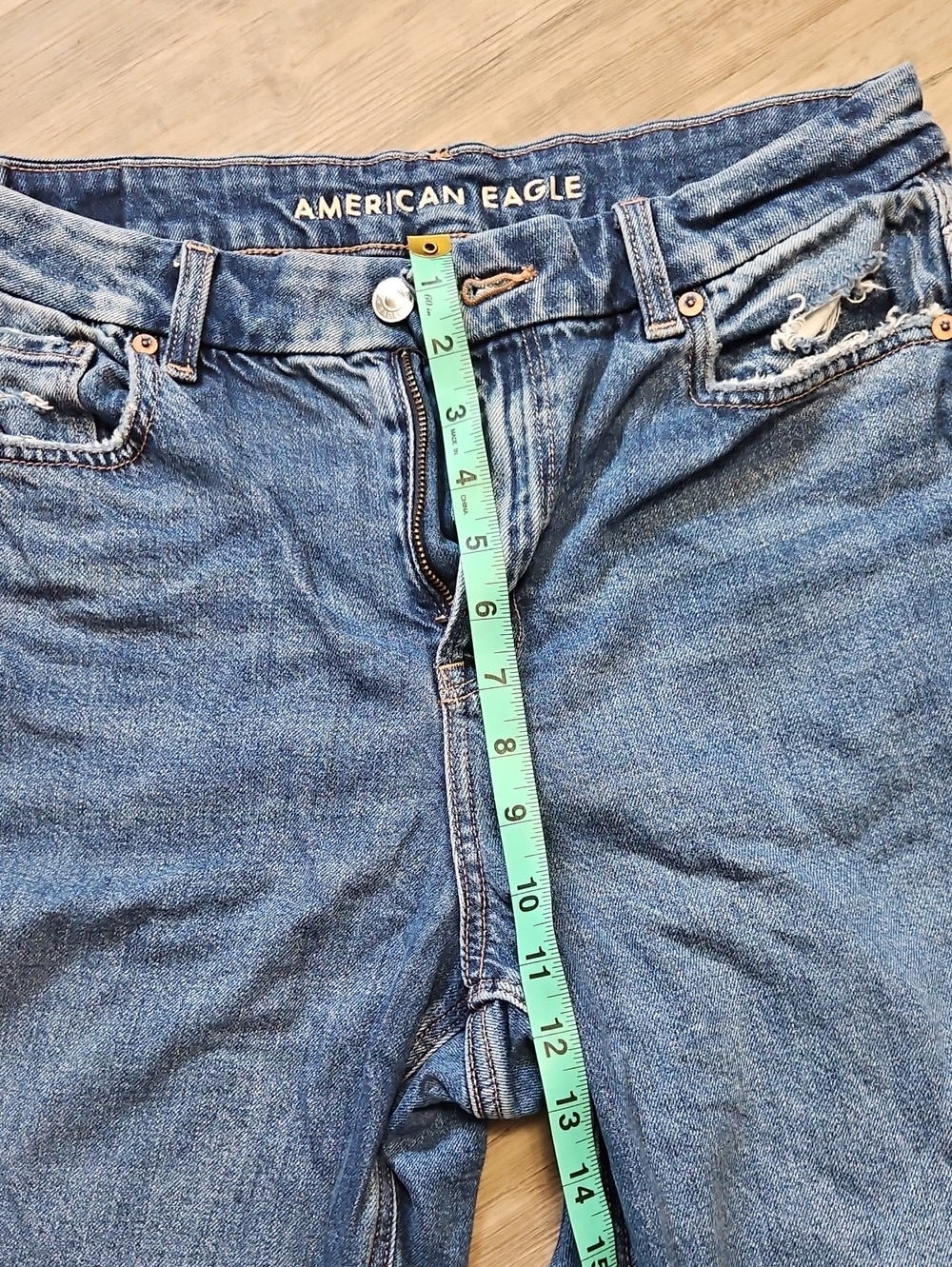American Eagle Mom Jeans in Classic Blue - Picture 5 of 5